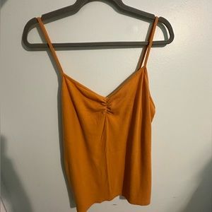 Mustard Yellow Ribbed Tank Top